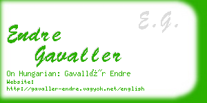 endre gavaller business card